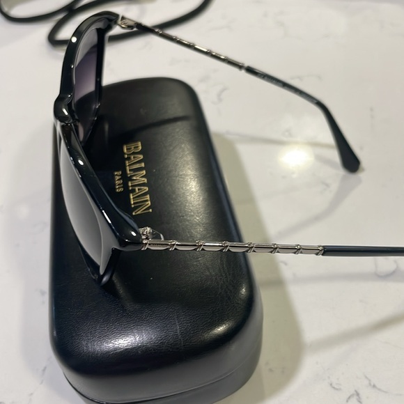 Balmain BL2084 01 Black Cat Eye Sunglasses Gradient Lens - Picture 2 of 6